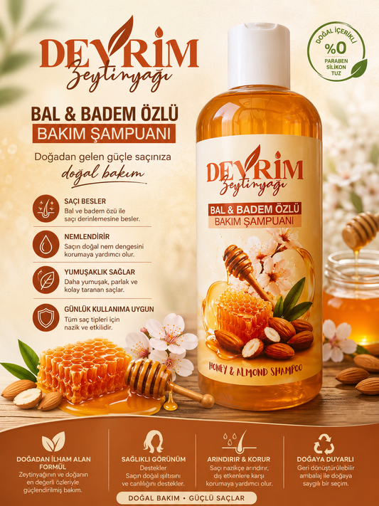 ZEYTİNYAĞLI BAL & BADEM ÖZLÜ ŞAMPUAN 400 ML